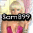 six pixelated images with overlaid text, showing a woman in various poses and a group of people in red outfits