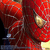 A split-frame contact sheet showing two animated frames of a Spider-Man-themed buddy icon with red and dark backgrounds.