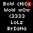 Pixelated text with white characters on black background, featuring repeated phrases and a red heart symbol over one character