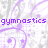 Animated contact sheet of a gymnastics-themed icon featuring repeated text and decorative patterns in purple on gray background.