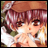 Anime-style character with pink hair and brown eyes, wearing a brown hat and white clothing, with hands near the face against a black background with text.