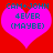 Two identical pixelated pink hearts on red background with blue text reading CAM+JOHN 4EVER (MAYBE) in three lines.