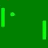 Green pixelated animation of Pong game elements with paddles and ball on solid green background, showing motion across four frames.