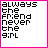20 pixel-art with pink borders, each displaying the phrase 'ALWAYS THE FRIEND NEVER THE GIRL' in black text and animated pink heart symbols