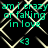 Green text and symbols on a black background with white diamond-shaped lines, repeating across the image