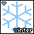 Pixelated blue snowflake with a small heart in the top-left corner and 'winter' text at the bottom, displayed