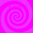 Four identical pink spiral patterns arranged in a on a solid pink background, each with subtle variations in shade and rotation