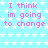 Light blue background with white star pattern and repeated pink text "I think im going to change" in pixelated font.