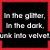 six with red borders on a black background, displaying fragmented text and a signature