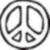 Animated peace symbol transitions to 'LOVE' text with heart, then to three people in a group photo.