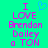 A static image with a bright green background displays pink text reading "I LOVE Brendan Doiley o TON" and a blue pixelated heart symbol above the word I.