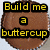 A circular brown icon with yellow and pink text overlays, displaying phrases like "Build me a buttercup" and "don't go brakin my heart."