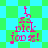 Pixelated pink text 'i x3 pick jobs!' on a green and cyan checkered background with diamond-shaped patterns.