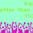 Pixelated green text on cyan background with pink pixel art below, showing repeated 'Pai etter then etter then ?!<' and a crowd of raised hands.