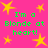 Bright pink background with yellow stars and green text reading "I'm a Blonde at heart!" repeated four times.