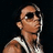 Pixelated image of a person wearing sunglasses and a sleeveless shirt with white stripes, alongside pink pixelated text on white background.