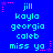 Blue background with repeated light blue text and pink star accents in a pattern