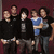 A pixelated contact sheet showing two frames of an animated icon featuring a group photo on the left and red text reading "My Chemical Romance" on the right against a black background.