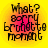Yellow background with pink gradient center displaying black text reading "What? sorry bruhette moment" in four identical
