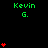 Green text "Kevin G." appears multiple times on a black background with red heart symbols in various quantities and positions.