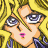 Pixelated anime-style character with blonde hair and purple eyes, next to black background with white text reading 'Anime IM' and 'com'