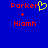 Blue background with red text 'Parker' and 'Niamh', a yellow heart symbol replacing the 'e' in Parker on left, plus sign between names.