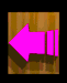 Animated sequence showing a pink arrow and 'GO BACK' text on wooden backgrounds with varying angles and lighting.