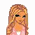 A static contact sheet of a pixel-art doll icon with multiple frames showing different body parts and repeated "Cute!" text on a magenta background.