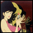 A pixelated anime-style buddy icon featuring a character with dark hair and pink clothing on the left, next to stylized text reading "Anime IM" above "com" on a black background.