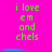 Bright pink background with green text reading "i love em and chels" in two , separated by a thin blue horizontal line