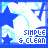 identical blue star icons with white cloud-like shapes and text reading "SIMPLE & CLEAN" in light blue pixelated font