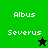Pixelated green and black displays 'Albus' and 'Severus' text with a star symbol changing from black to green