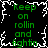 Green text reading "Keep on rollin and fightin" appears in four identical quadrants on a black background with white pixelated border, displayed as a static image.