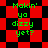 Green text reads 'Makin' yo dizzy yet?' over red and black checkered backgrounds with varying diamond patterns.