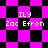 Pixelated icon with alternating black and bright pink checkered patterns, text overlays reading 'ILY' and 'Zac Efron', animated rotation of the background
