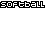 Pixel art contact sheet of a softball-themed animated buddy icon showing frame-by-frame changes in text, heart symbols, and bar elements against a gray background.