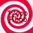 Four identical red and white spiral patterns arranged in a , each containing brown text reading "Tycooo Fcooo" in a stylized font