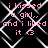 Black background with white chain-link fence pattern overlaid by pink text reading 'i kissed a girl, and i liked it <3' in four repeated sections.