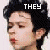 Animated sequence showing a person with dark hair and red lips in three , each displaying different text overlays