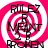A pink and white spiral background with black text reading "RULEZ", "MENT", and "BROKEN" arranged in a circular pattern around a central figure.