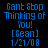 Blue pixelated text on black background reads "Gant Stop Thinking of You! [Sean] 1/21/08" in two identical vertical
