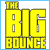A four- with yellow text 'THE BIG BOUNCE' in top-left, blue text 'WHO'S SCAMMING WHO?' in top-right, and a pixelated portrait of a smiling person with light brown hair in bottom-left