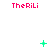 Pixelated red text 'TheRiLi' repeated across a white background with green animated symbols changing in sequence.
