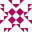 A static pixelated geometric pattern with magenta and white colors arranged in a symmetrical star-like design.