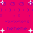 A static pixel art image with a bright pink background featuring repeated purple smiley faces, white plus signs, and the text "hehehe" in multiple locations.