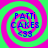 Four identical spiral-patterned icons with pink and green concentric circles, each displaying blue text reading "PATTI CAKES <33".