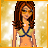 Pixelated cartoon woman in bikini with sunglasses on golden sparkly background, text "I LUV" and partial "ALABAMA" visible across frames.
