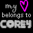 A static contact sheet of two identical animated frames showing pixelated text and heart symbols on a black background.