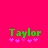 Green text 'Taylor' on bright pink background with five purple stars below, two versions showing star animation changes.