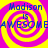 Four identical display a yellow and pink spiral background with blue text reading "Madison is AWESOME" in each
